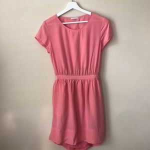 Club Monaco Bubblegum Pink Silk Dress